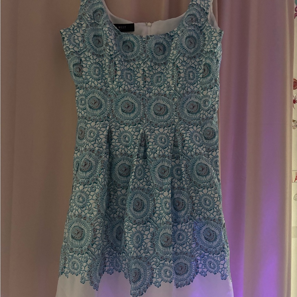 50s Blue and White Dress